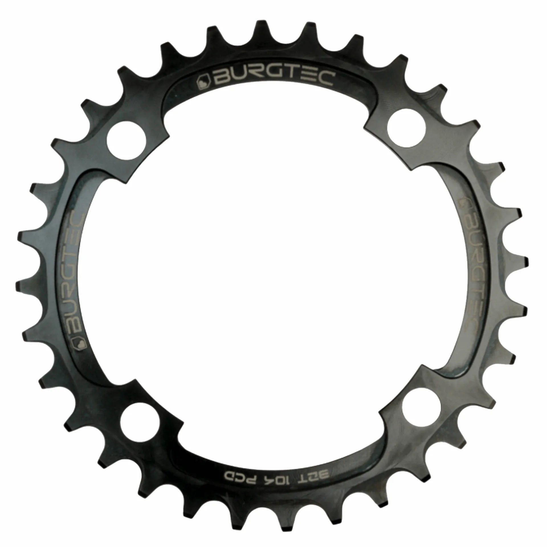 Burgtec 104mm BCD Thick Thin Chainring - Black