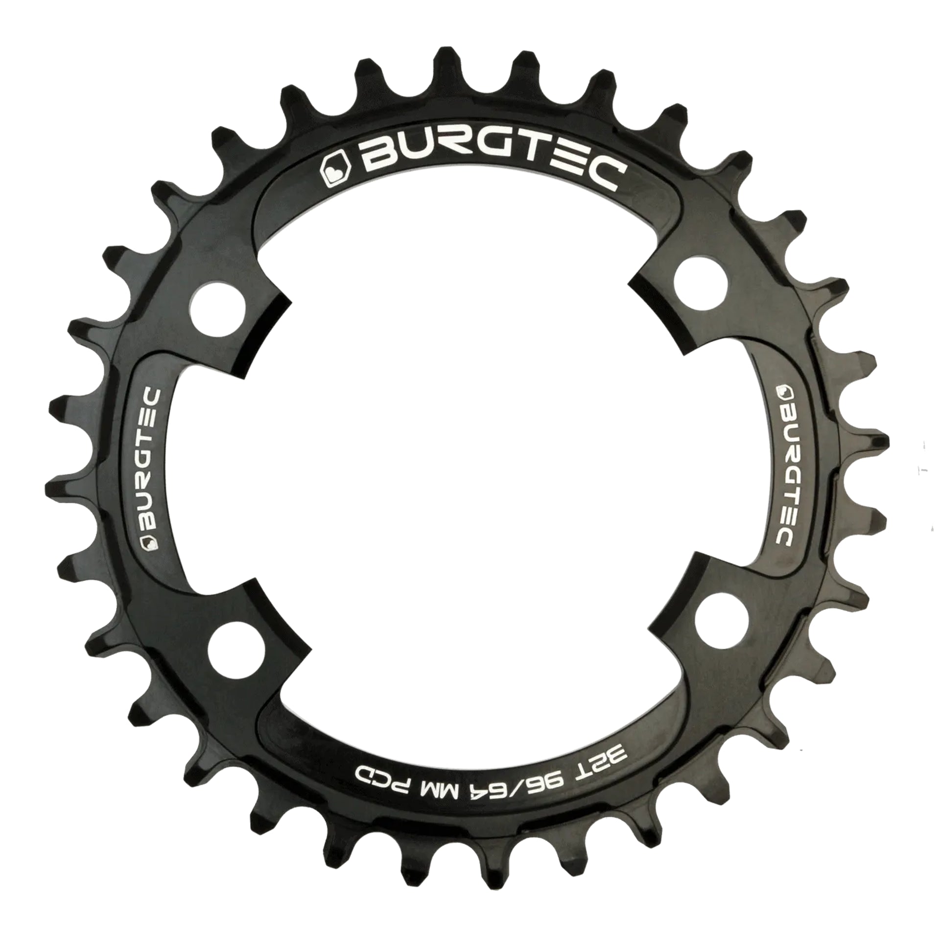 Burgtec 96/64MM BCD Thick Thin Chainring - Black