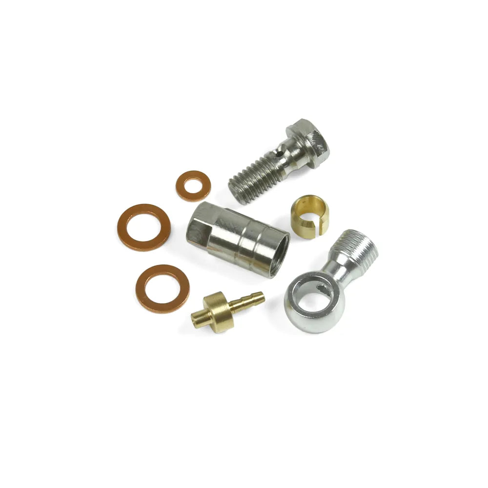 90 Deg Connector Complete - 6mm Braided
