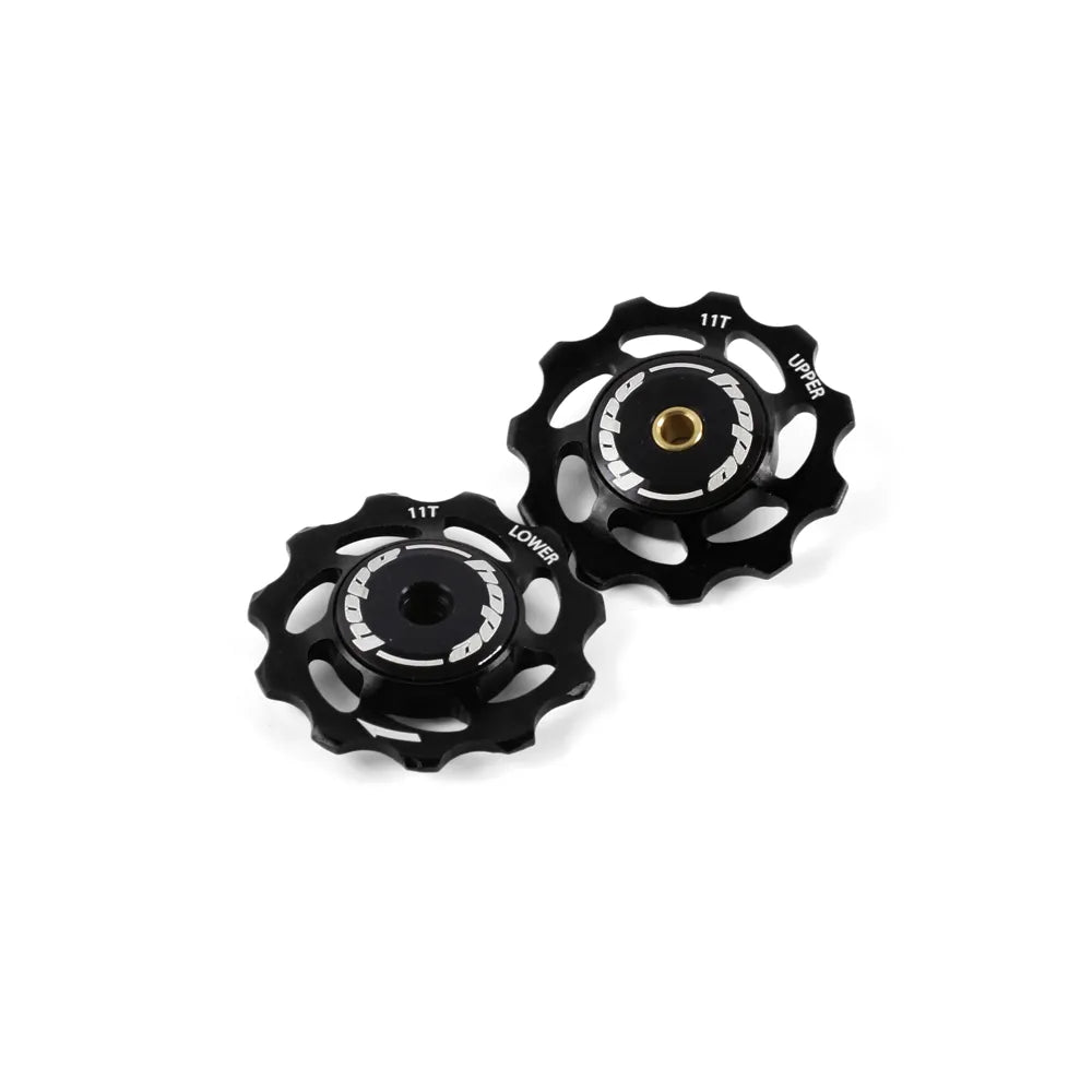 11 Tooth Jockey Wheels - Pair - Black