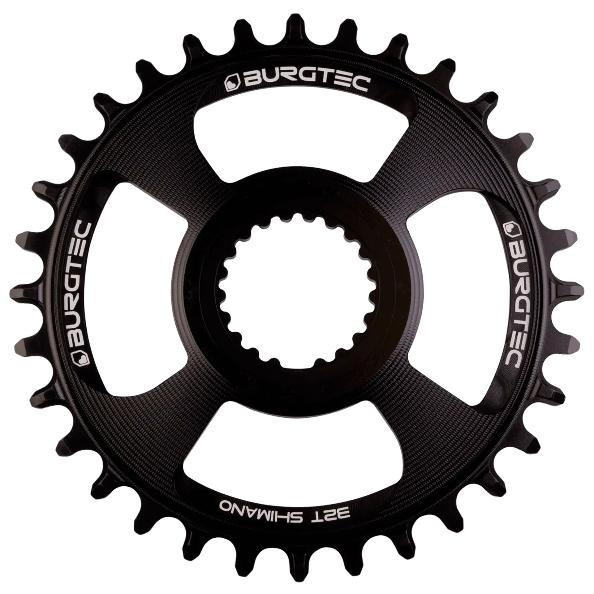 Burgtec Shimano Direct Mount Thick Thin Chainring - Black
