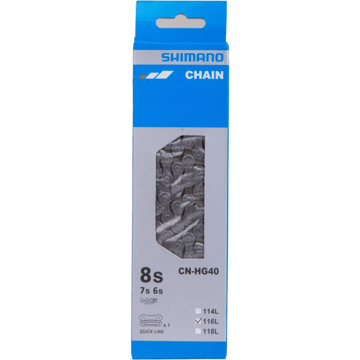 Shimano CN-HG40 6/7/8 Speed Chain - 116 Links Plus Quick-Link