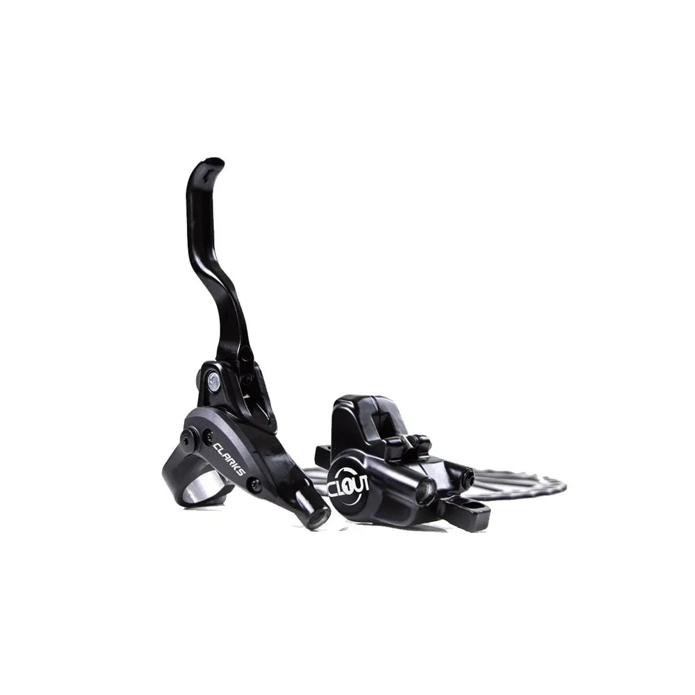 Clarks CLOUT Two Piston Hydraulic Brakes Front And Rear F160/R160 - IS Mount: BLACK size