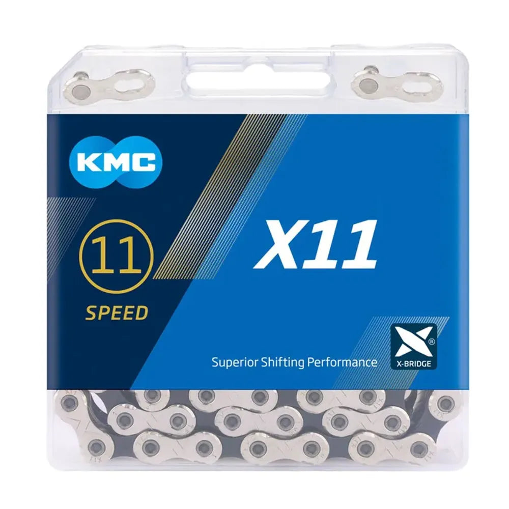 KMC X11 11 Speed Chain - Silver/Black - 118 links