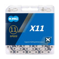 KMC X11 11 Speed Chain Silver/Black 114 Links
