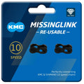 KMC Missing Link 10 Speed DLC (Re-useable) - Black - Pack of 2