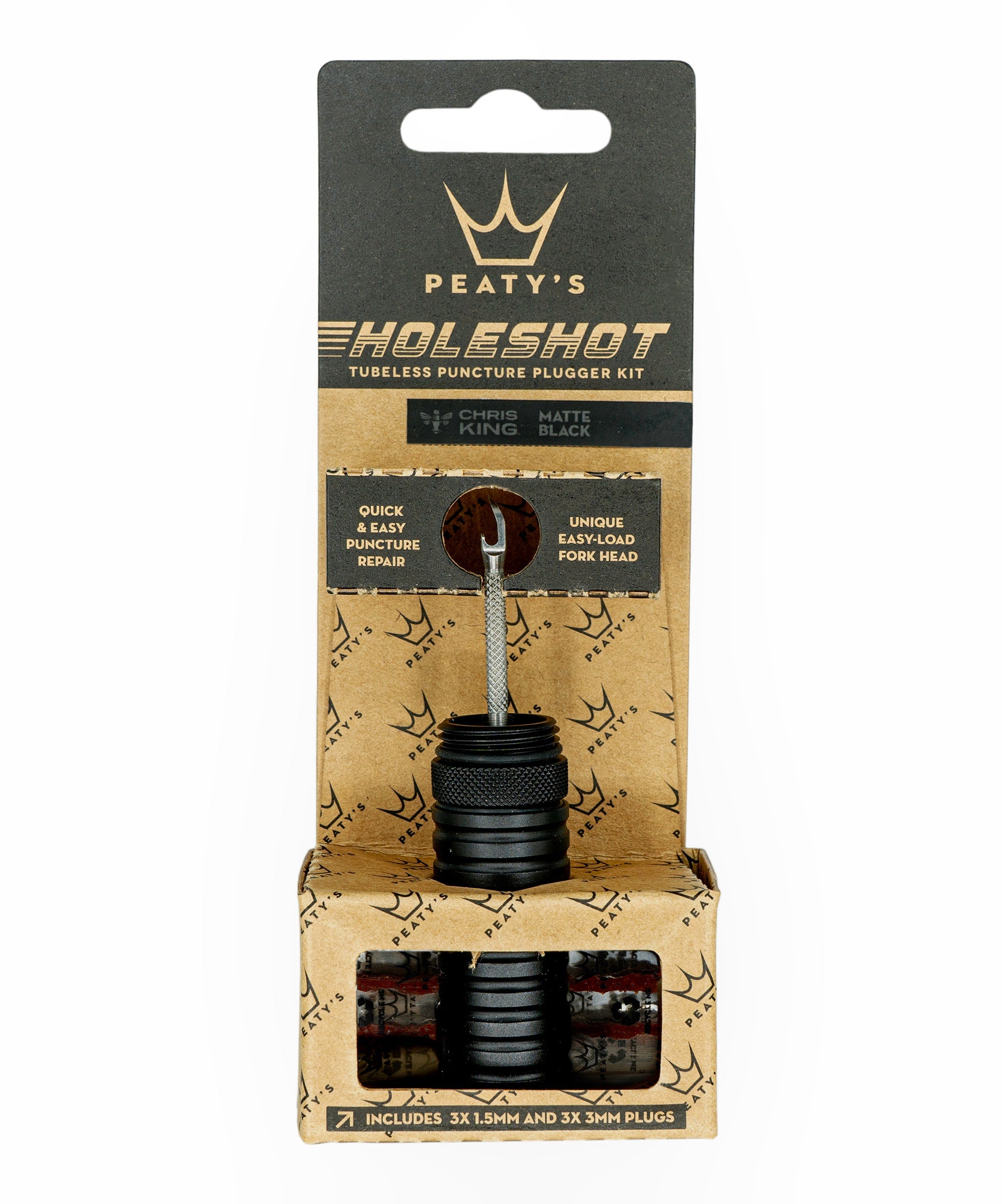 Peaty's Holeshot Tubeless Puncture Plugger Kit - Matte Black