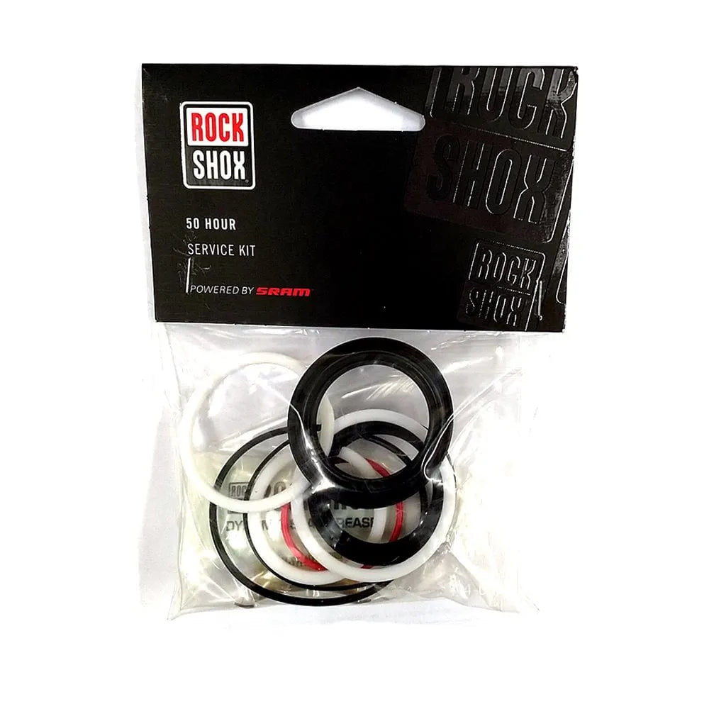 Rockshox 50Hr Service Kit (Includes Air Can Seals Piston Seal Glide Rings)-Deluxe/Super Delux (2017): BLACK size