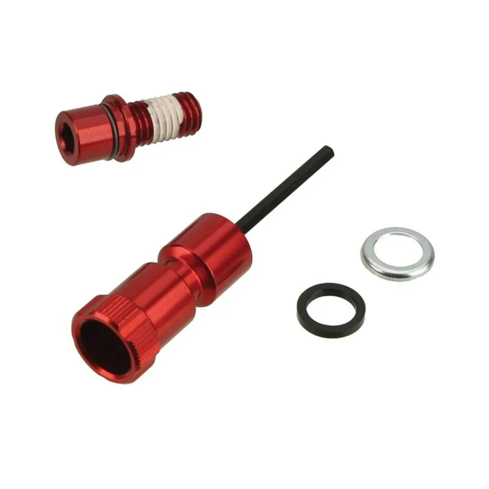 RockShox Spare - Front Suspension Internals Right Rebound Adjuster Knob/Boltkit Aluminium Red Long (Use With Maxle Lower Leg): size
