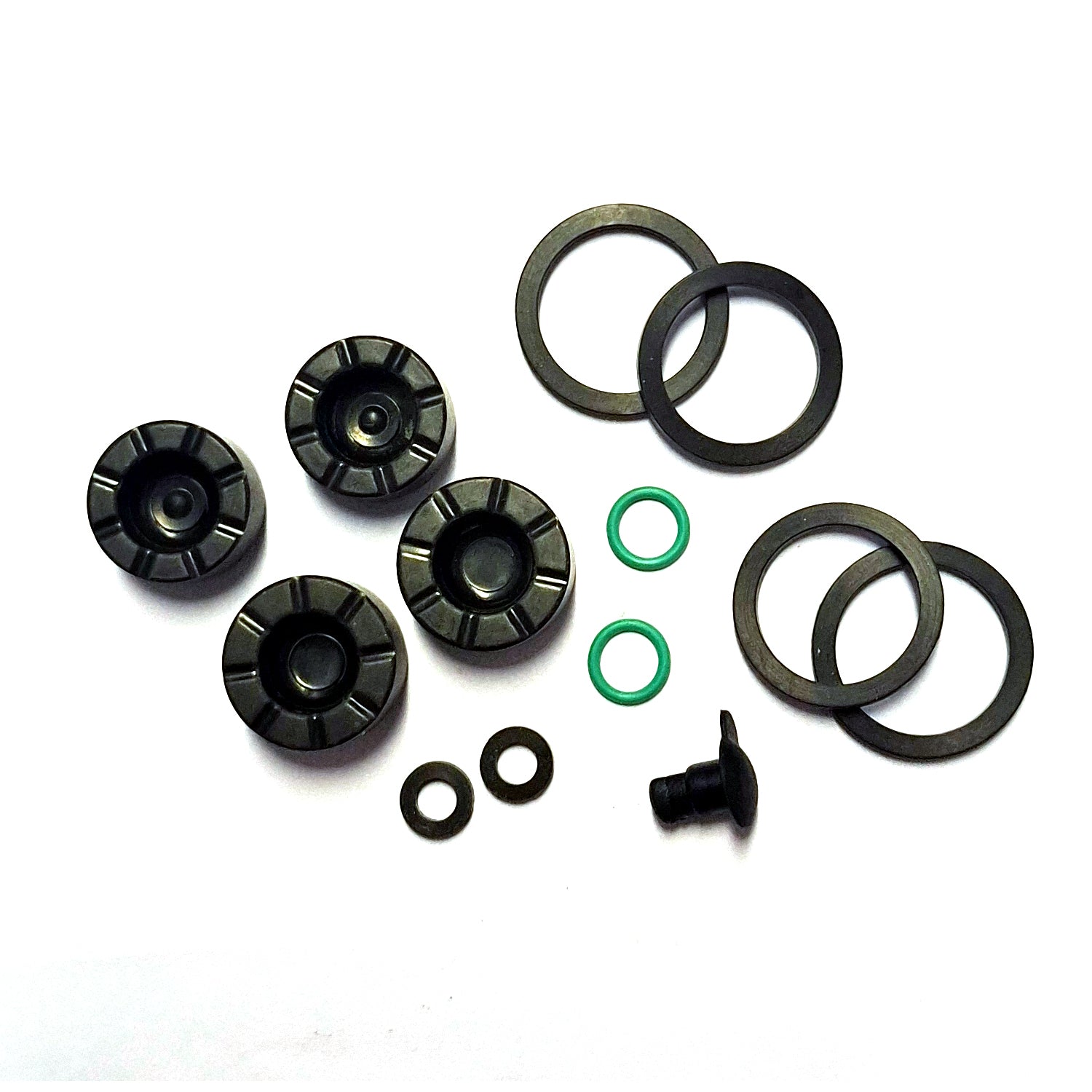 Caliper Pistons, seals and o-rings (green) for Motive DB8, DB4 and DB6 calipers.