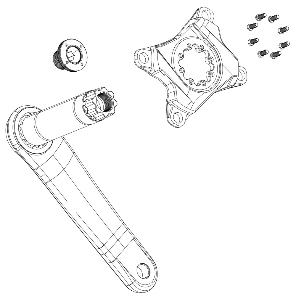 SRAM Self-Extracting Crank Bolt Kit - M18/M30 DUB - Black