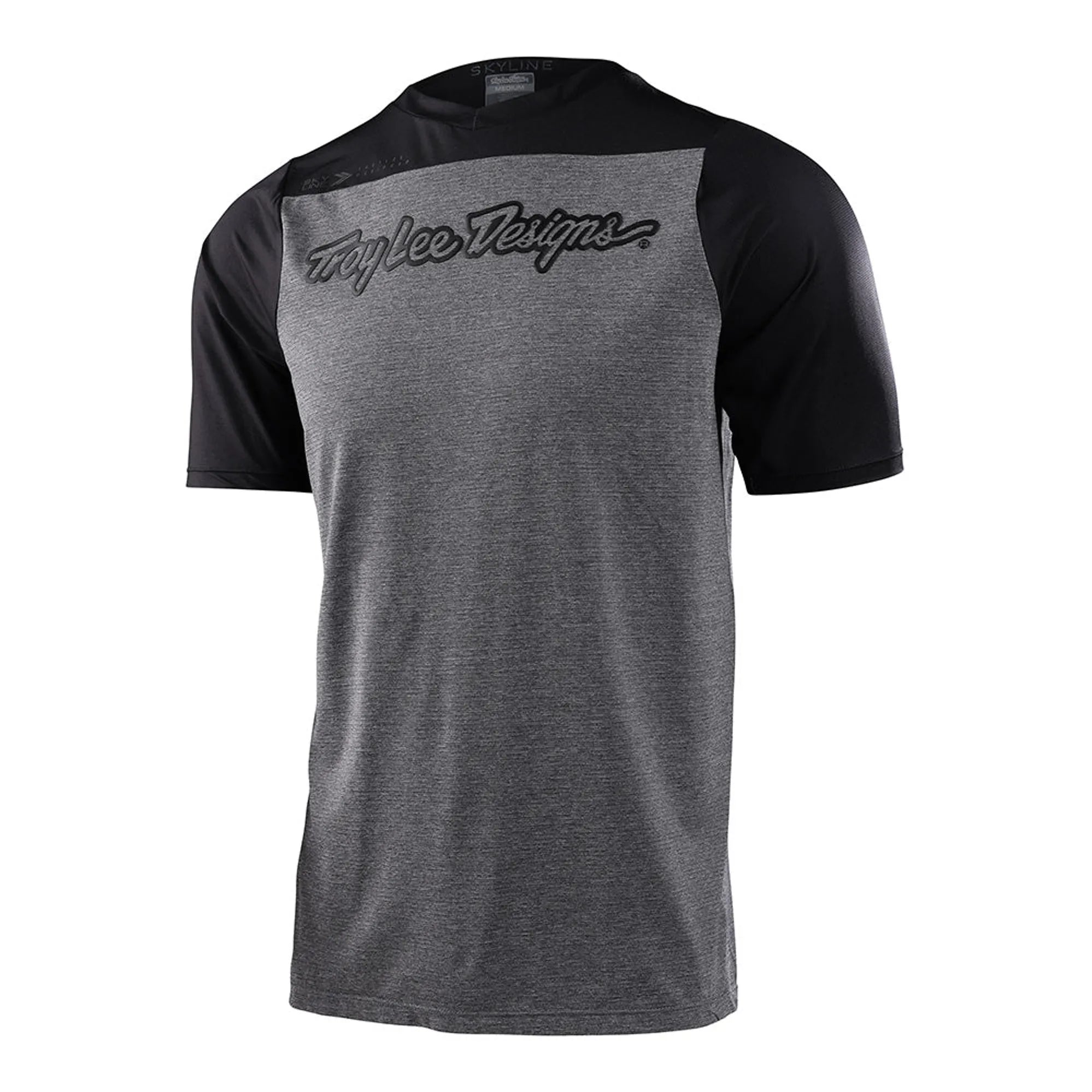 Troy Lee Designs Skyline Short Sleeve Jersey - Signature - Heather Grey / Black
