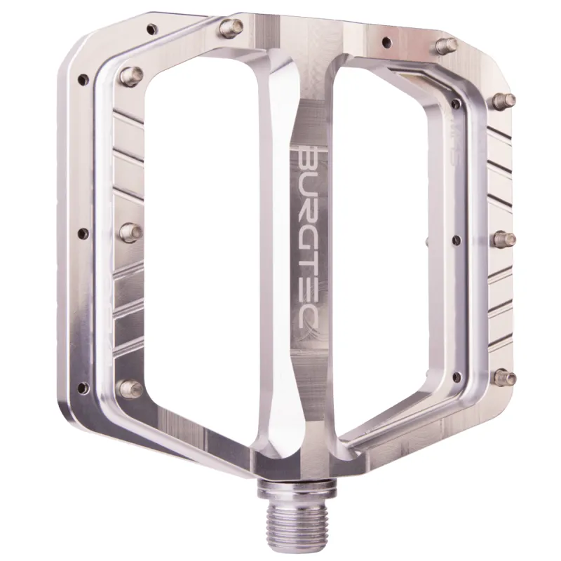 Burgtec Penthouse Flat MK5 Pedals - Rhodium Silver